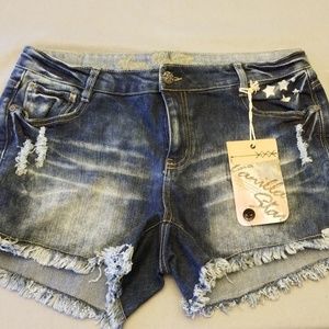 Denim shorts